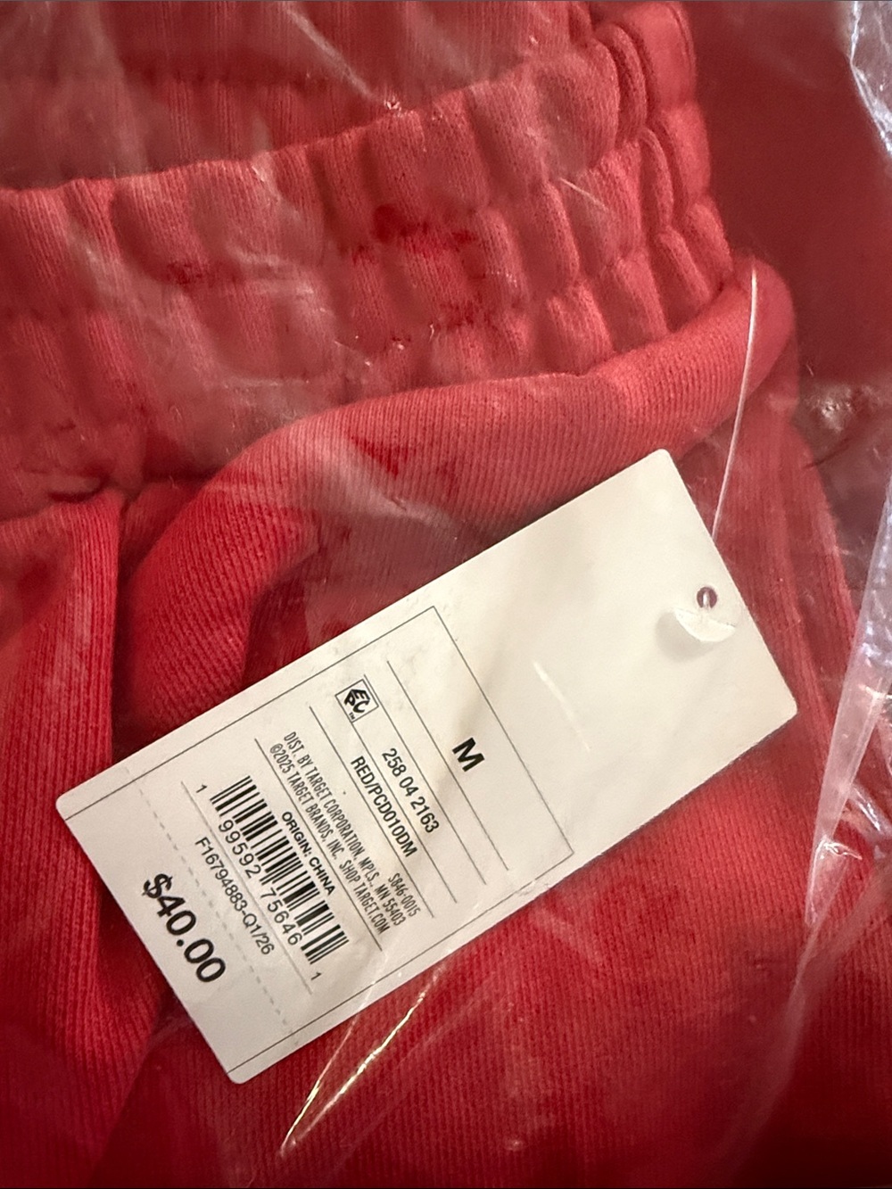 High-Rise Boxer Sweatpants - PARKE X TARGET Red M - Picture 5 of 5